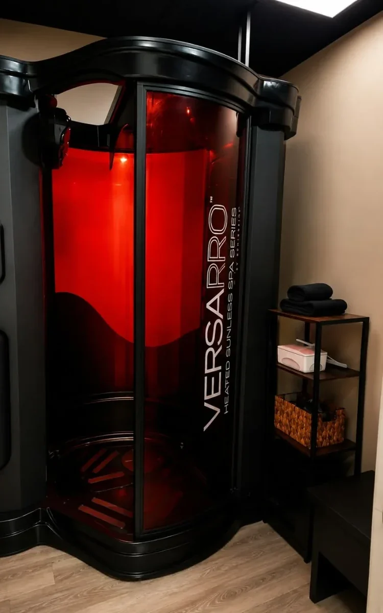 VersaSpa Pro heated sunless spray booth at Sunsational Tan