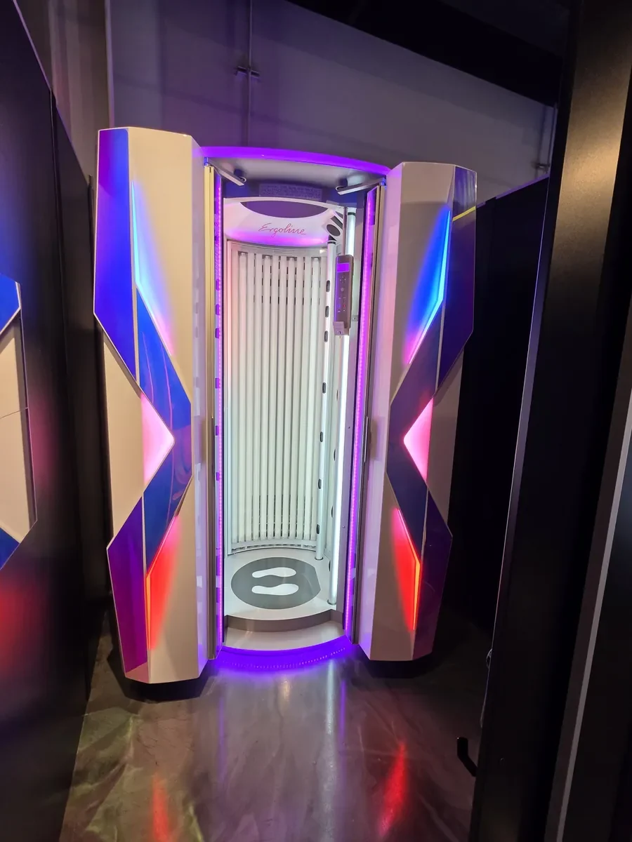 Ergoline Sunrise stand-up tanning booth at Bethel Park