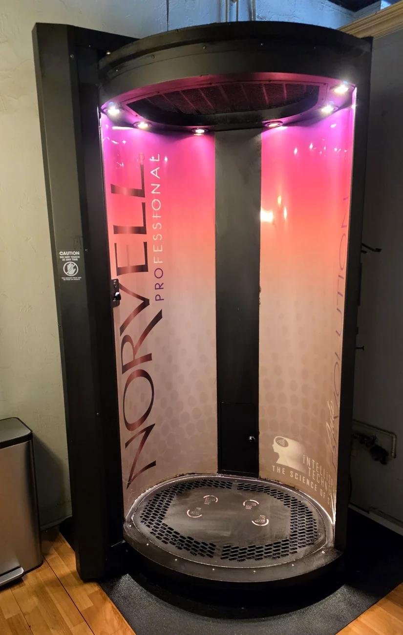 Norvell professional spray tanning booth at Sunsational Tan