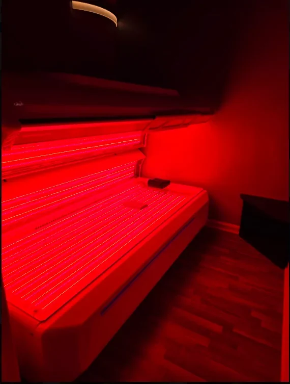Full-body Rejuv red light therapy bed at Sunsational Tan