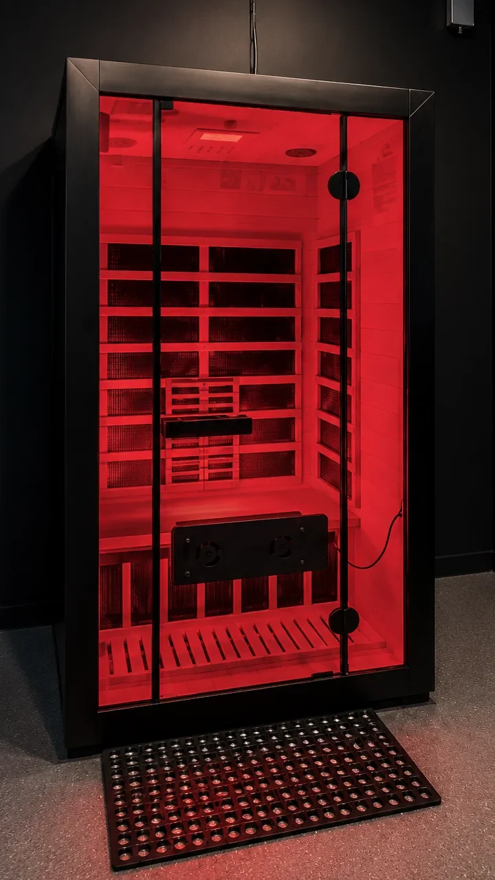 Infrared sauna cabin at Sunsational Tan